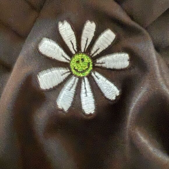 Ganni Polly Ruffle Bikini Top Black Daisy 36 - Picture 5 of 7